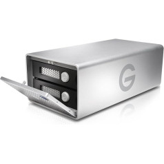 G-Technology 12 TB G-RAID ar Thunderbolt noņemama divu disku glabāšanas sistēma