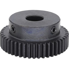 Motora zobrats, zobrats, modulārais zobrats, 1 modulis 46T 47T 48T 49 zobu cilindriskais zobrats 45 Oglekļa tērauda zobrats 8 mm 10 mm 12 mm 15 mm urbums Augstas frekvences rūdīšanas zobratu gala konuss (12 mm urbums, 46 zobi)