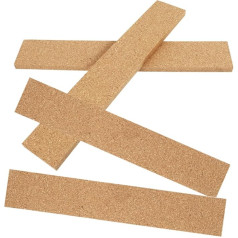 GRADENEVE Pack of 4 Cork Board Memo Board Strips Message Bulletin Strips Office Accessories Natural Frameless Cork Strips Self-Adhesive Bulletin Bars Made of Cork Pin Board Cork Strips