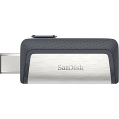 SanDisk Ultra Dual USB Type-C, viedtālruņa datu glabāšanas ierīce, 128 GB (mobilā datu glabāšanas ierīce, USB 3.1, ievelkams dubults ports, 150 MB/s pārraides ātrums, USB disks)