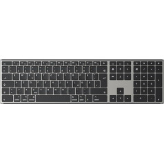 OMOTON Bluetooth tastatūra Metāla tastatūra Mac (MacBook/MacBook Air/MacBook Pro/iMac/iMac Pro/Mac Pro), metāla konstrukcija, uzlādējama, bezvadu Apple MacOS, QWERTZ izkārtojums