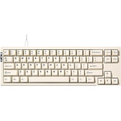 YUNZII RT68 Rapid Trigger Gaming Keyboard, Hall Effect Magnetic 68-Key Wired RGB Keyboard, Hot Swapped PC Gaming Keyboard, Adjustable Actuation TKL Mechanical Keyboard (Beige, Outemu Switch)