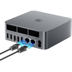 Beelink Mini PC EQi12, Intel Core 1220P (līdz 4,4 GHz), 24 GB LPDDR5 RAM, 500 GB M.2 PCIe4.0 SSD, 4K Dual HDMI/Dual Gigabit Ethernet/WiFi 6/BT5.2/Office Mini Desktop Computer