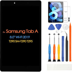 ARSSLY LCD displejs priekš Samsung Galaxy Tab A 8.0 2019 Ekrāna nomaiņa T290 SM-T290 Skārienjūtīgais ekrāns Digitizer Pilna montāža Stikla panelis ar remonta rīkiem Melns