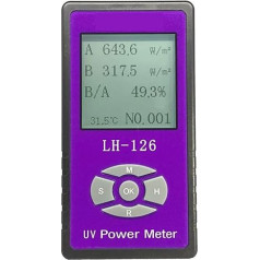 UV-Index-Messgerät UV-Leistungsmessrät Detektor Handheld webe Gläser UV-Blockierungsrate Solarfolien UV-Licht Strahlungsstärke Tester