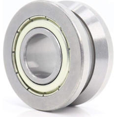 1 gab LV202-40 ZZ gultņu ritenis 15 x 40 x 18 mm LV sērijas V-veida rullītis sliežu ceļa sliežu ceļa gultņu rullītis LV202/40ZZ