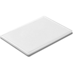 Forgast HACCP plastmasas virtuves dēlītis ar sulas rievām, 60 x 40 x 1,8 cm, balts, profesionāls virtuves dēlītis, griešanas dēlītis, brokastu dēlītis, maizes dēlīši