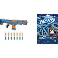 Nerf Elite 2.0 Echo CS-10 Blaster - 24 Nerf Darts, 10 Dart Clip Magazine, Removable Shoulder Rest and Barrel Extension & Elite 2.0 50 Dart Refill - 50 Nerf Elite 2.0 Darts