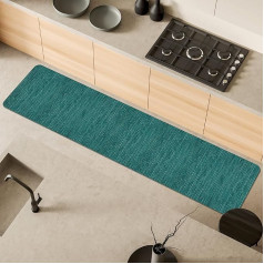 Comart, Nancy Virtuves paklājs Mēbeļu paklājs Chenille Plain Non Slip Jade 50x230cm