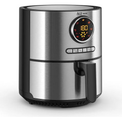 Фритюрница Jamie Oliver by Tefal Ultra Fry, 1630 Вт, объем XL (4,2 л), установка температуры от 80 °C до 200 °C, сенсорный дисплей, 8 автоматических программ, нержаве