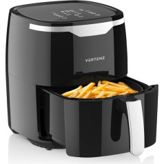 VERTENZ Taste 50 Компактная фритюрница Airfryer XL Объем 5 литров 8 автоматических меню 1400 Вт Светодиодный сенсорный экран Антипригарная корзина для жа