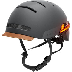 LIVALL BH51M Bluetooth viedā velosipēdu ķivere Pieaugušo ķivere ar automātisko sensoru, LED pagrieziena signāla aizmugurējās gaismas, iebūvēti mikrofona skaļruņi, SOS signalizācijas velosipēdu ķivere ar vizieri, velosipēdam, skeitborda,