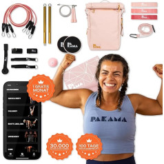 PAKAMA - Sporta soma 2.0 (10-teilig) Fitnessstudio in einem Rucksack für Zuhause & Unterwegs - XXL Athletics Set für Muskelaufbau, Fitness & Krafttraining (inkl. 1 Monat App)