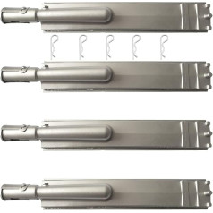 Lielas izturības nerūsējošā tērauda lieti grilu degļi 4 Pack for Bull, rezerves daļas priekš Cal Flame Blaze Turbo Beefeater Lion Thermos Char Broil Jenn Air Nexgrill, labākais Bull grila rezerves daļām