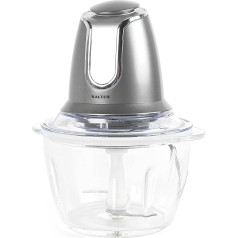 Salter EK3264COSVDEEU10 Elektriskais kompaktais multikoperis - 1,2 L stikla trauks, 2 ātruma līmeņi, 500 W dārzeņu smalcinātājs, universāls smalcinātājs, noņemami nerūsējošā tērauda asmeņi, Cosmos Grey krāsas