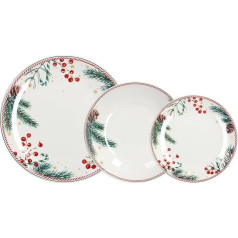 Tognana Candy Christmas 18 gabaliņu pusdienu komplekts 6 personām, porcelāns, balts