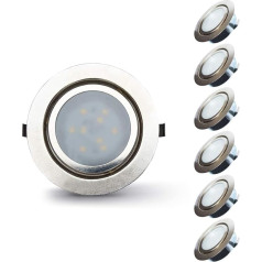 LAMPAOUS 6 x 2 W LED mēbeļu gaisma Dimmable Recessed Spotlight Spoguļstikla apgaismojums skapja apgaismojums skapja gaisma Cool White 6000 K