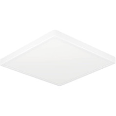 EGLO LED Deckenleuchte Fueva 6, quadratische Deckenlampe, Aufbaulampe aus Kunststoff in Weiß, Deckenbeleuchtung warmweiß-kaltweiß, 39x39 cm