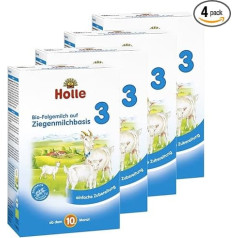 Holle Organic Follow-on Milk 3, на основе козьего молока, упаковка из 4 (4 x 400 г)