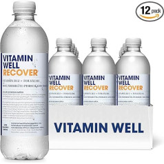 Vitamin Well Витаминная вода со вкусом, витамином B12, фолиевой кислотой, магнием, функциональный и низкокалорийный напиток, обогащенный функцион