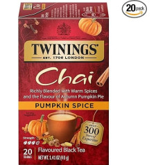 Twinings Chai Tea, Pumpkin Spice, 20 gab., ražotājs: Twinings