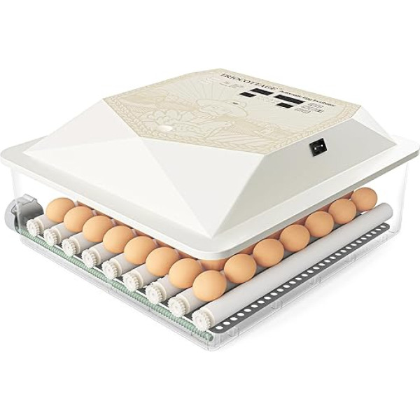 TRIOCOTTAGE Incubator Fully Automatic for 56 Eggs, The Incubator is Equipped with Automatic Egg Turning and Temperature Control for Incubator Chickens, Quails.