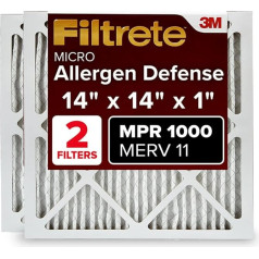 Filtrete MPR 1000 Micro Allergen Defense AC Oven Air Filter, 14 x 14 x 1, Pack of 2