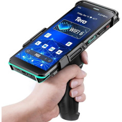 Tera svītrkodu skeneris Android 11 PDA ar Pistol Grip Wi-Fi 6 Gatavs mobilais tālrunis Pilna ekrāna 6