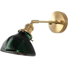 Lampe Rotierende Wandleuchte, verstellbare Lampenfassung, minimalistische grüne Kupfer Wandleuchten, E27/E26 Sockel Wandleuchten, für Schlafzimmer, Nachttisch, Gang und Hintergrundwandspiegel Lampe