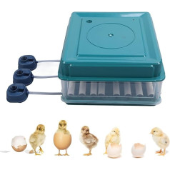 Incubator, Fully Automatic Chicken Egg Incubator, 9-35 Eggs, Incubator with Efficient LED Lighting, Incubator for Chickens, Geese, Ducks, Pigeons, Quails, Birds (EU Plug 220V 48 Eggs)