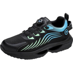 Arbeitsschuhe Herren Damen Unisex rutschfeste Wasserdicht Stahlkappenschuhe Atmungsaktive Bequem Skaterschuhe Schwarz Drošības apavi Anti-Punktur Anti-Smash Zustiegsschuhe Leichte Sicherheitsschuhe