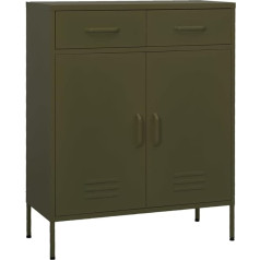 CCCINER Lagerschrank Olivgrün 80x35x101,5 cm Stahl, Atvērt un organizēt, Schließfächer