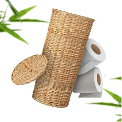 Industor® Willow tualetes papīra uzglabāšanas skapis - tualetes papīra statīvs 3 ruļļiem tualetes papīra ar vāku - vannas istabas apdares piederumi