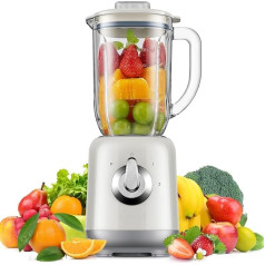 Stand Mixer, Smoothie Maker for Fast 3D Multi-Angle Cutting, Mixer with 2 Speeds and P-Turbo Boost, 700 W and 24000 RPM Blender, 1.25 L Large Capacity Mixer Smoothie Maker