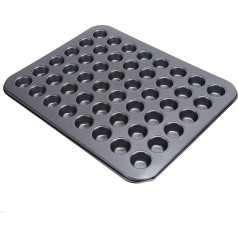 Alvinlite Mini Muffin Tray, 48 Muffin Tray, Muffin Baking Mould, Mini Cupcake Moulds, nepielipīgs Mini Muffin Mould formiņas sulīgiem mini kēksiņiem, cupcakes, plakanas, nepielipīgs pārklājums, izmēri: 40,7 x 32,2 x 2