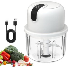 Onion Chopper Electric 350 ml, USB Onion Cutter Electric Small Onion Chopper Garlic Chopper Kitchen Electric Garlic Cutter Onion Cutter for Meat, Onions, Garlic