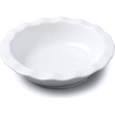 WM Bartleet & Sons 1750 T430 Crinkle Rim Pie Dish, balts