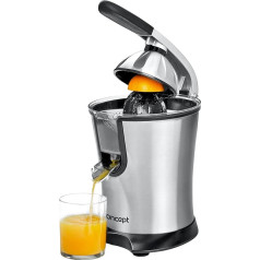 CONCEPT Hausgeräte CE3520 Augstas kvalitātes elektriskā citrusaugļu sulu spiede ar sviru, 750 ml, 160 W, nerūsējošais tērauds