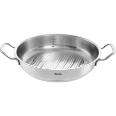 Fissler Original Profi Collection nerūsējošā tērauda panna diametrs 28 cm 3,0 litri apaļš cepamais trauks ar augstu malu, bez pārklājuma, indukcija