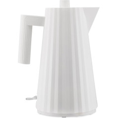 Alessi Plissé MDL06 W Elektriskā tējkanna no termoplastiskās sveķu plastmasas, Eiropas kontaktdakša, 2400 W, 170 cl, balta krāsā