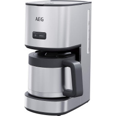 AEG CM4-1-6ST Kafijas automāts / 1,25 l termiskā krūze / 10 tasītes / Aromāts / Aromāts / Anti-Drip vārsts / Noņemams filtra grozs / Drošības izslēgšanās / Matēts nerūsējošais tērauds