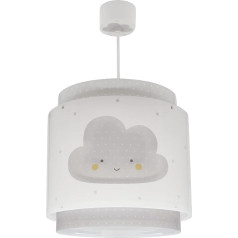 Dalber Lampa Bērnu istabas lampa, Bērnu lampa, Piekaramais gaismeklis, Griestu gaisma, Bērnu istaba, Baby Dreams Cloud, Pelēka, 76012E, E27