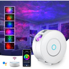 LED Alexa Sternenhimmel Projektor,SUPPOU Smart Nachtlicht 3D Galaxy Sternenprojektor Lampe Kinder Erwachsense mit RGB Dimming/Stimmenkontrolle/WiFi Verbindung/Kompatibel Alexa Google Assistant
