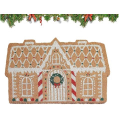 Generisch Christmas Welcome Mat | Holiday Door Mat | Neslīdošs Ziemassvētku paklājs | Ziemassvētku āra paklājs | Ziemassvētku paklājs | Ziemassvētku durvju paklājs Decor Svētku Ziemassvētku dizains Kašmira imitācija priekšējo durvju pakl