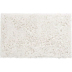 PANA® Premium Chenille vannas paklājs (50 x 80 cm) - vannas paklājs no īpaši mīkstām šķiedrām - uzsūcošs un mazgājams - dušas paklājs, vannas paklājs, vannas istabas paklājs - krāsa: Krēmkrāsas krāsā