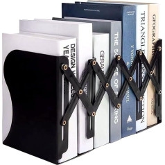 Buchstützen - Verstellbare Buchstützen aus Metall für Regale, strapazierfähig, erweiterbar, Schreibtisch-Bücherregal, Buchaufbewahrungsständer, Buchhalter, Buchstopper, Buch-Organizer für Kinder,