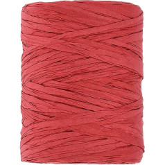 FSSTUD 100M Raffia dāvanu iesaiņošanas lente, amatniecības papīra lentes, grozu izgatavošana, papīra amatniecības auklas iesaiņošanas lente, dekoratīvā papīra virtene festivāla dekorēšanai, sarkana, sarkana