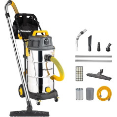 Vacmaster VK1638SWC 1600W 38L mitrs un sauss putekļsūcējs Darbnīcas putekļsūcējs bez maisa Daudzfunkcionālais putekļsūcējs Ūdens putekļsūcējs ar HEPA 13 filtrāciju
