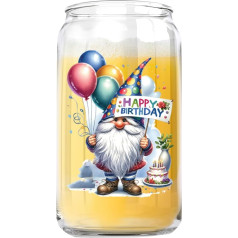 Toasted Tales Niedliches Dosenglas mit Geburtstagsnachrichten, 473 ml, spülmaschinenfest, Happy Birthday Geschenktasse