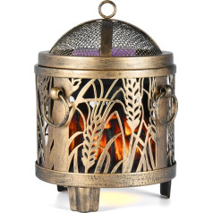 Makimoo Oil Burner vaska aromātiskās eļļas lampa, elektriskais vaska sildītājs, eļļas deglis, nakts gaismas eļļas lampa mājas dekorēšanai (brūns kamīns)